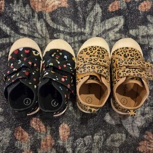 Cute Kids Leopard and Black Patterned Shoes